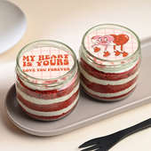 Sweet Embrace Red Velvet Jar Cakes