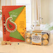 Sweet Expressions - A Rakhi and Greeting Card Combo