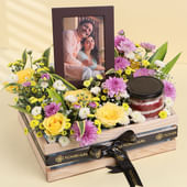 Sweet Floral Frame Hamper For Dad