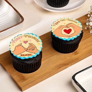 Sweet Friendship Chocolate Cup Cake Duo