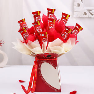 Sweet Heart Kitkat Bouquet