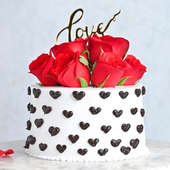 Sweet Love N Rose Cake