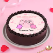 Together Forever Promise Day Chocolate Cake