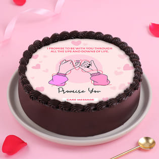 Together Forever Promise Day Chocolate Cake