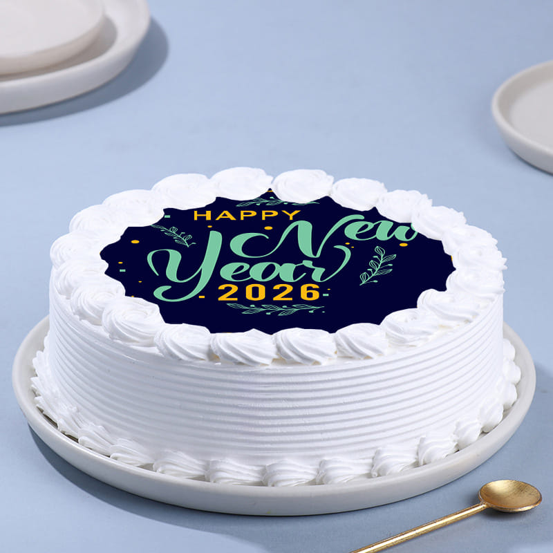 Sweet New Beginnings: Personalised photo new year cake 