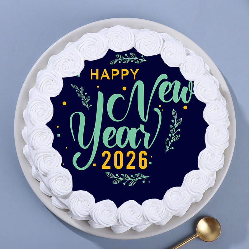 Sweet New Beginnings: Personalised photo new year cake 