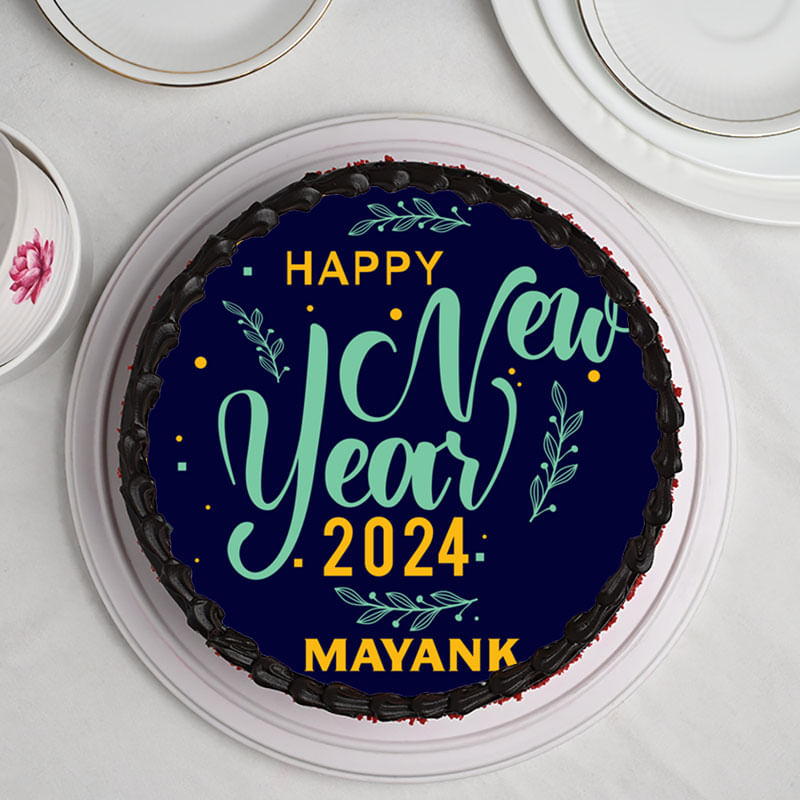 Sweet New Beginnings: Personalised photo new year cake 