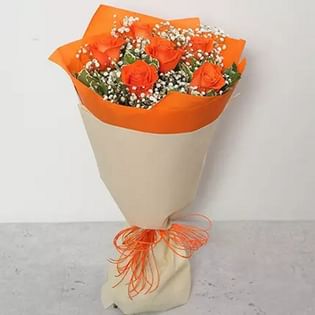 Buy Sweet Orange Rose Paradise for Valentine