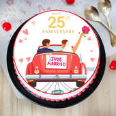 Happy 25th Anniversary Poster Cake