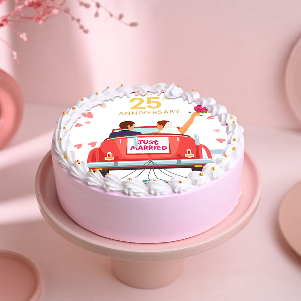 Happy 25th Anniversary Poster Cake
