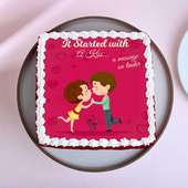 Poster Cake for Kiss Day