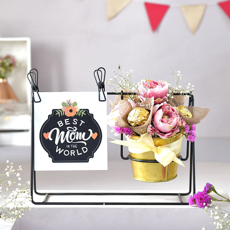 Sweetest Mum Floral Bucket
