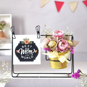 Sweetest Mum Floral Bucket