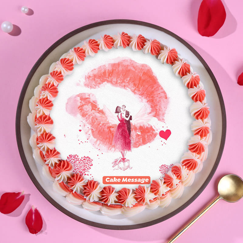 Sweetheart Kiss Day Cake