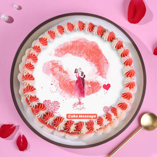 Sweetheart Kiss Day Cake