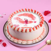 Sweetheart Kiss Day Cake
