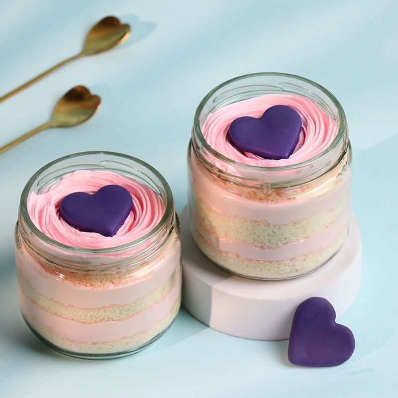 Sweetheart Pineapple Jar Cake Duo