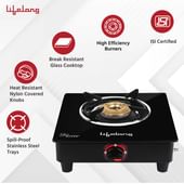 Single Burner Glass Gas Stove