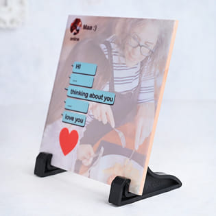 Personalised Table top for Maa side view