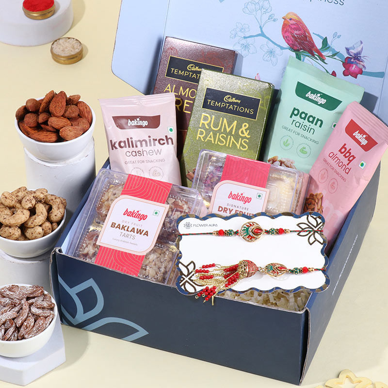 Tassel Bhai Bhabhi Rakhis N Gourmet Treats Hamper