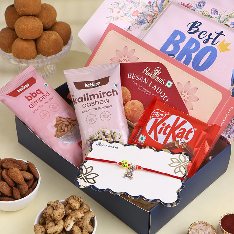 Teddy Charm Kids Rakhi N Snack Fest Hamper