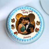 Teddy day special photo cake