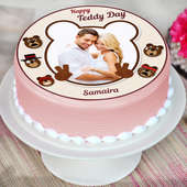 Teddy day special photo cake - Zoom View