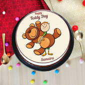 Valentines Teddy Day Photo Cake: Teddy Day Gift 