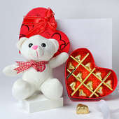 Buy Teddy N ChocolatesGift for Valentine's Day