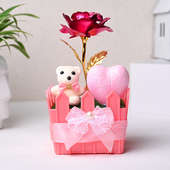 Order Teddy N Rose Showpiece for valentine