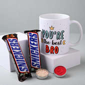 Oreo Chocolate with Best Bro Mug - Bhai Dooj Gifts for Brother