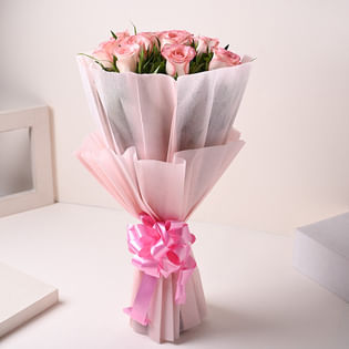 Tender Pink Roses Bouquet