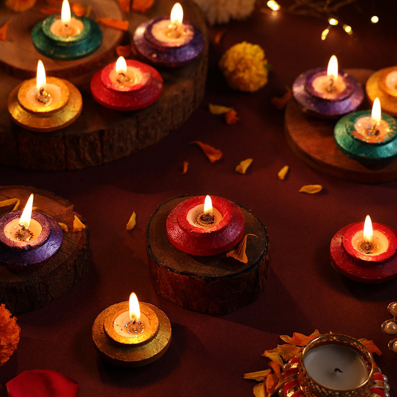 Terracotta Diwali Glow Diyas
