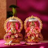Terracotta Lakshmi Ganesh Idol Set