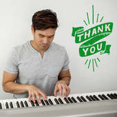 Musical Thank You With Piano Song