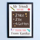 Personalised Wall Frame for Teacher