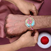 The Craftpiece Colorful Rakhi Tied on Hand