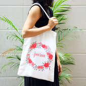 Personalised name floral bag