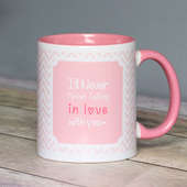 Lovey Dovey Personalised Mug with Front Sided View