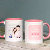 Lovey Dovey Personalised Mug with Both Sided View