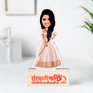 Personalised Sanskari Nari Caricature for Female