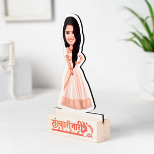 Personalised Sanskari Nari Caricature for Female