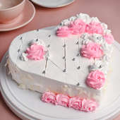 The Snowy Love Cake - Anniversary Cake