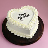 Just Married Wedding Cake