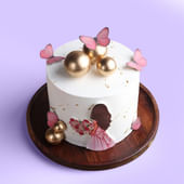 Pastel Butterfly Theme Cake
