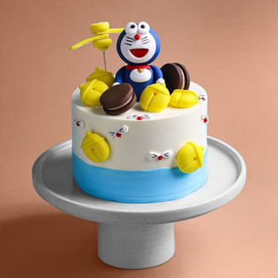 Bells N Doraemon Theme Cake