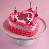 Barbie Silhouette Heart Cake