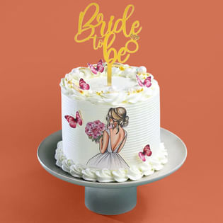 Bride To Be Butterfly Cake