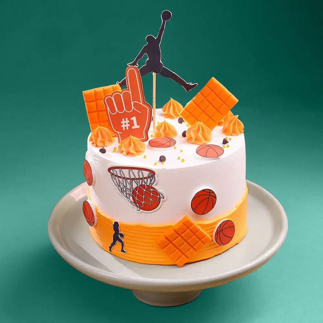 Top Fan Basketball Theme Cake