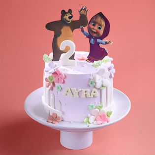 Masha N Bear Floral Fantasy Cake